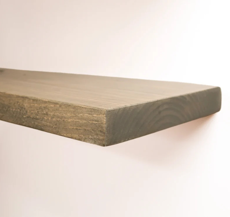 Oak and Walnut Floating Shelves